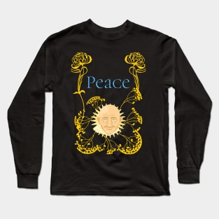 Ghandi Peace Design Long Sleeve T-Shirt